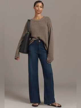 The Colette Knit Full-Length Wide-Leg Jeans
